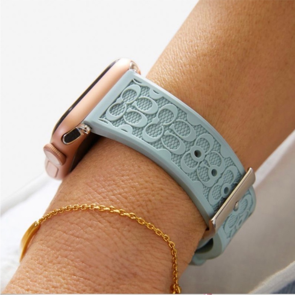 Coach Apple Watch Strap Sky Blue NWT